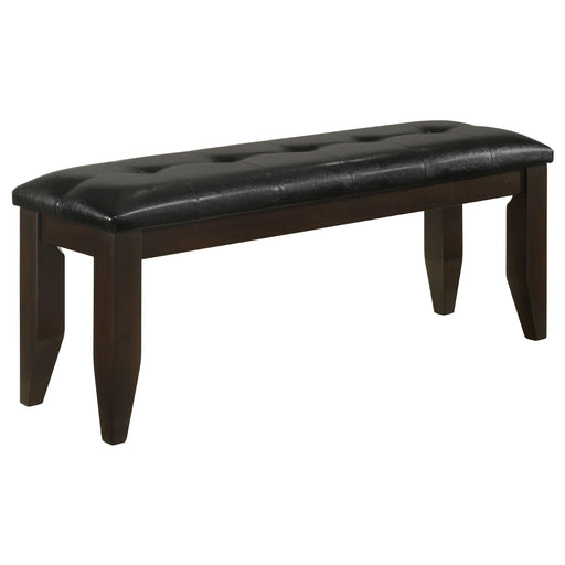 Dalila Leatherette Upholstered Wood Dining Bench Cappuccino - alternate view