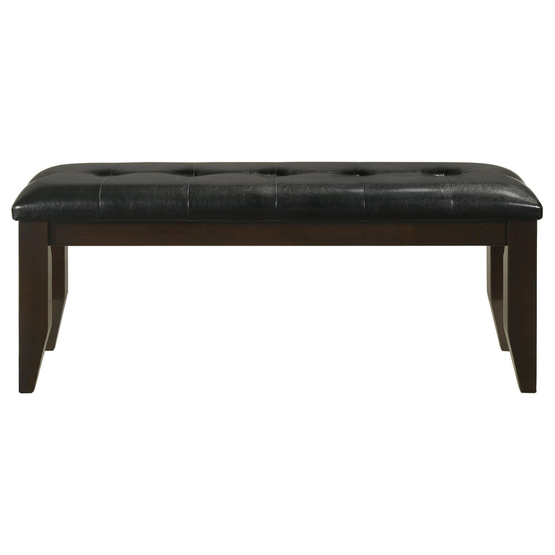 Dalila Leatherette Upholstered Wood Dining Bench Cappuccino - detail 3