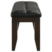 Dalila Leatherette Upholstered Wood Dining Bench Cappuccino - detail 4