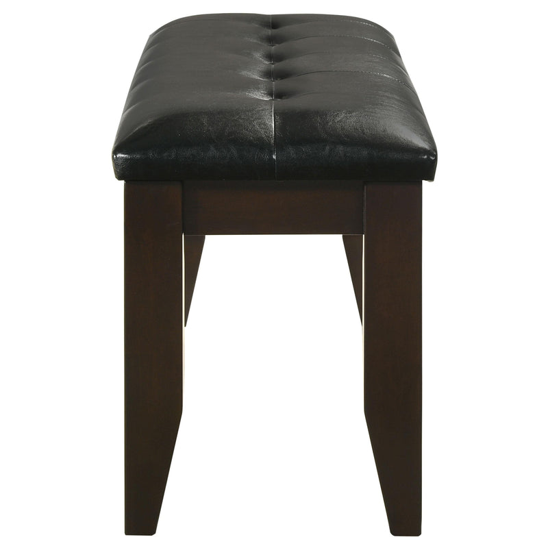 Dalila Leatherette Upholstered Wood Dining Bench Cappuccino - detail 4