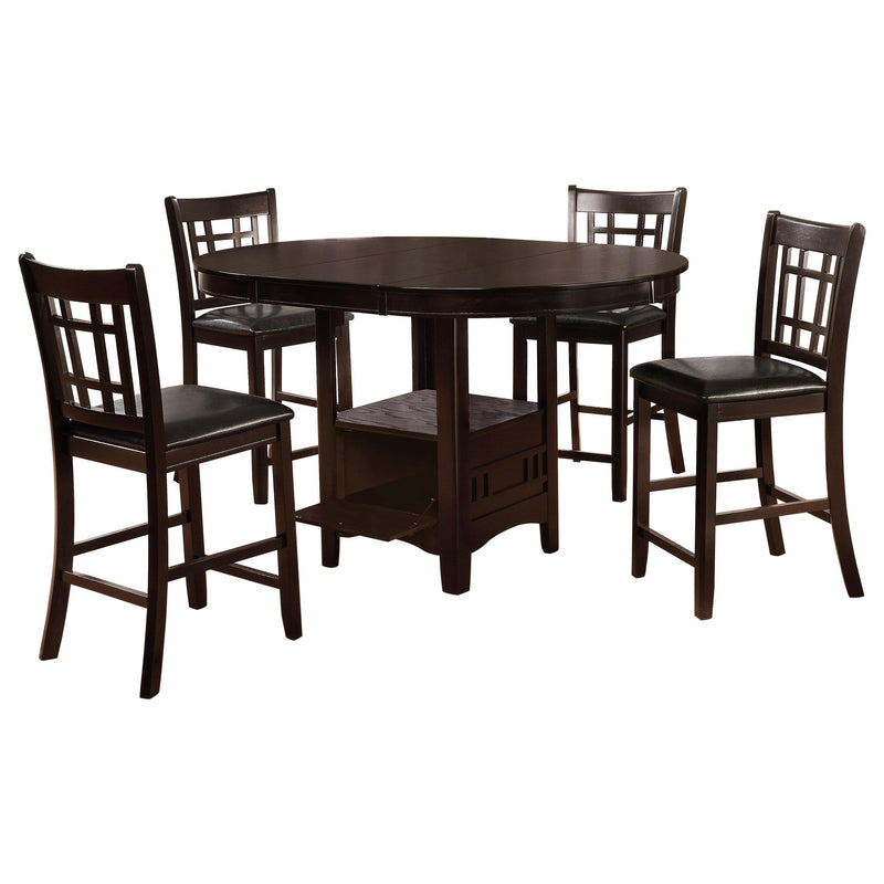 Lavon 5-piece Oval Counter Height Dining Set Espresso - alternate view