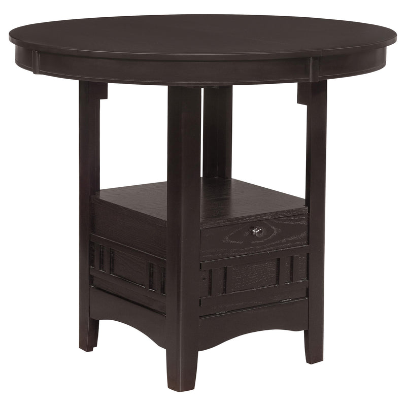 Lavon Oval 60-inch Counter Height Extension Dining Table Espresso - detail 3