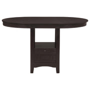 Lavon Oval 60-inch Counter Height Extension Dining Table Espresso - detail 4