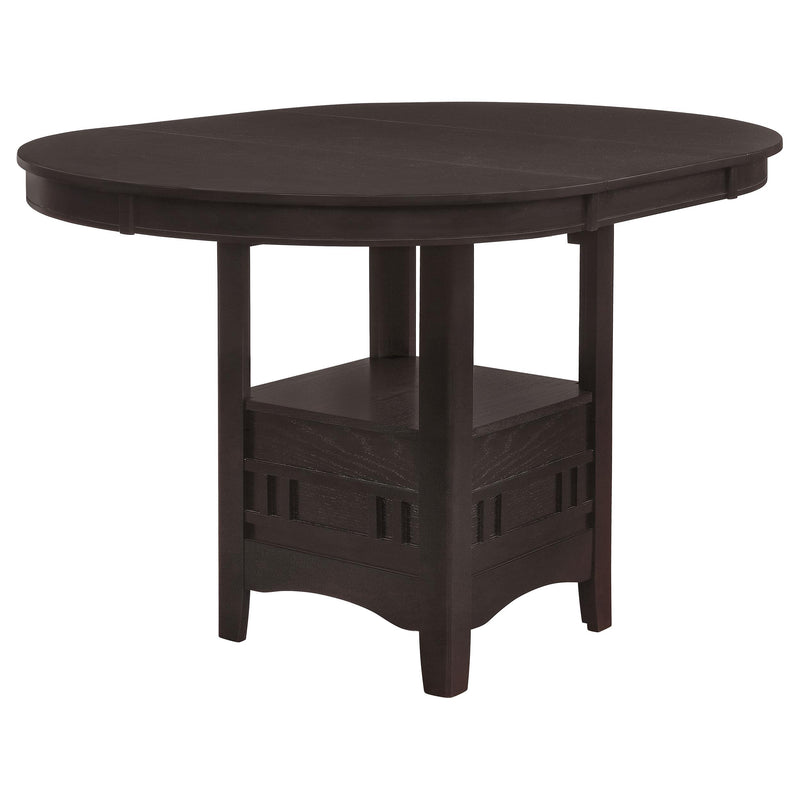 Lavon Oval 60-inch Counter Height Extension Dining Table Espresso - detail 5