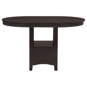 Lavon Oval 60-inch Counter Height Extension Dining Table Espresso - detail 6