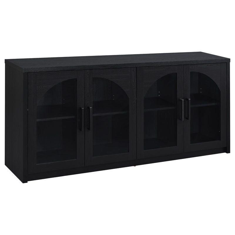 Riva 4-door Dining Sideboard Buffet Storage Credenza Black - alternate view