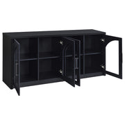 Riva 4-door Dining Sideboard Buffet Storage Credenza Black - detail 3