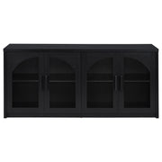 Riva 4-door Dining Sideboard Buffet Storage Credenza Black - detail 4