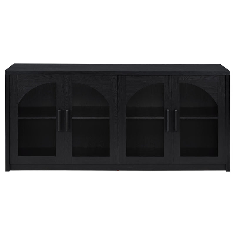 Riva 4-door Dining Sideboard Buffet Storage Credenza Black - detail 4