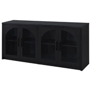 Riva 4-door Dining Sideboard Buffet Storage Credenza Black - detail 5