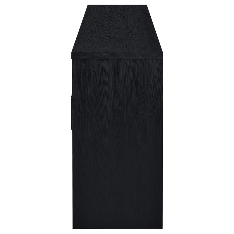 Riva 4-door Dining Sideboard Buffet Storage Credenza Black - detail 6