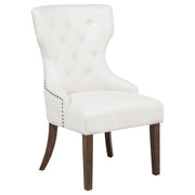 Baney Fabric Upholstered Dining Side Chair Cream and Dark Oak - alternate view