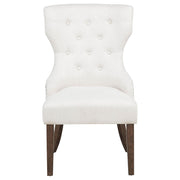 Baney Fabric Upholstered Dining Side Chair Cream and Dark Oak - detail 3