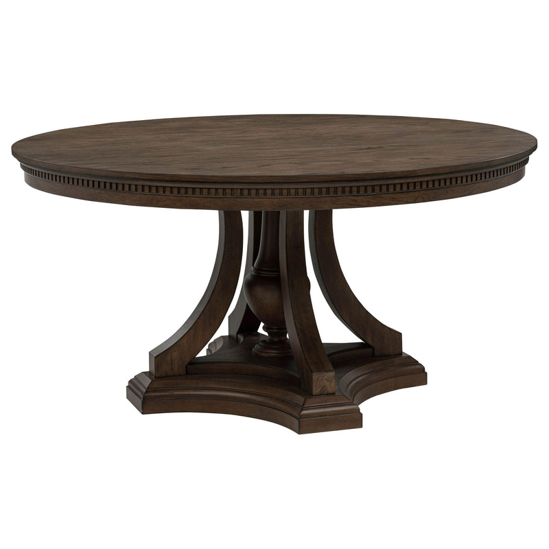 Ridgewell Round Pedestal Dining Table Dark Oak - alternate view