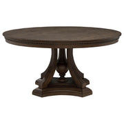 Ridgewell Round Pedestal Dining Table Dark Oak - detail 3