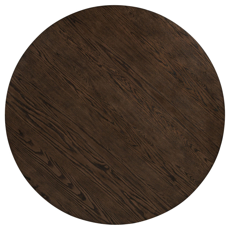 Ridgewell Round Pedestal Dining Table Dark Oak - detail 4