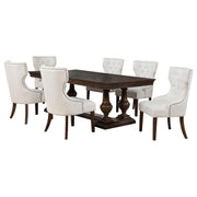 Ridgewell 7-piece Rectangular Trestle Dining Set Dark Oak - alternate view
