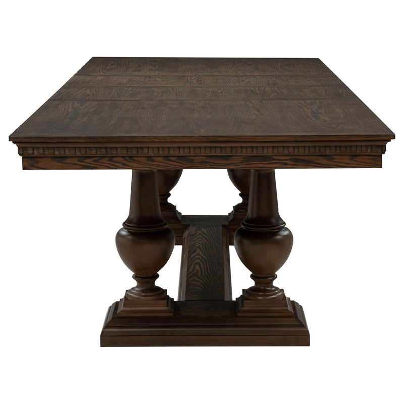 Ridgewell 7-piece Rectangular Trestle Dining Set Dark Oak - detail 5