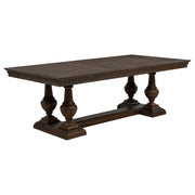 Ridgewell Rectangular Trestle Dining Table Dark Oak - detail 3