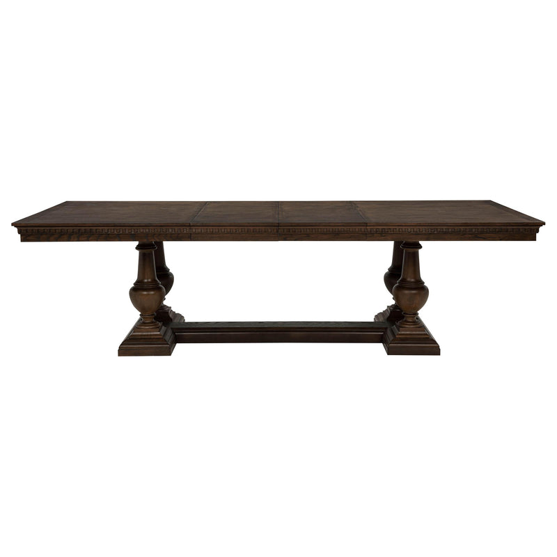 Ridgewell Rectangular Trestle Dining Table Dark Oak - detail 4
