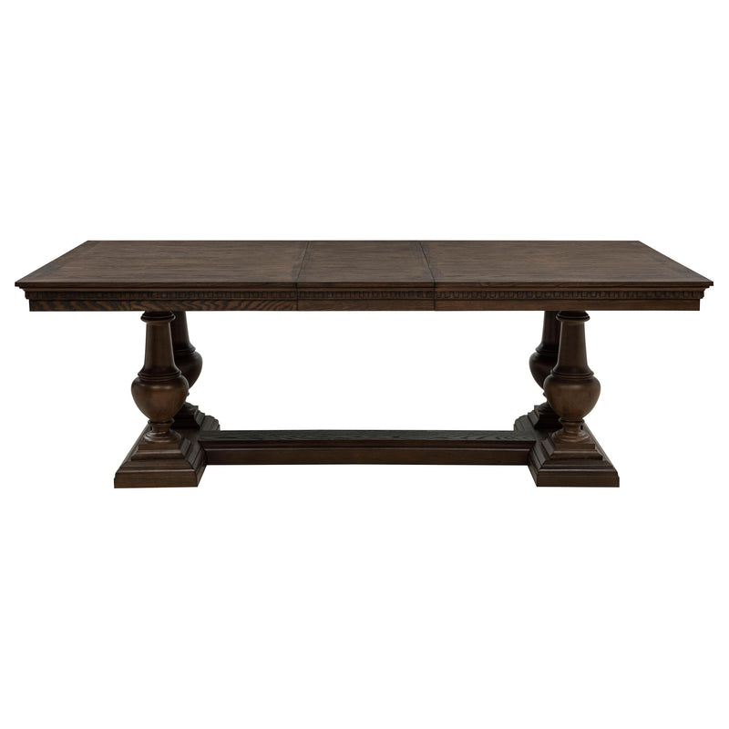 Ridgewell Rectangular Trestle Dining Table Dark Oak - detail 5