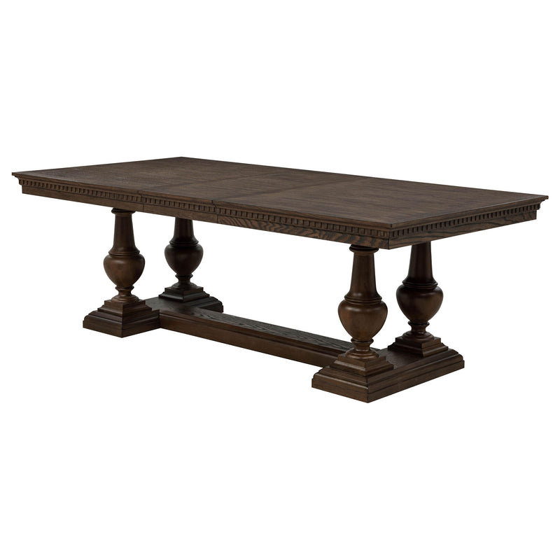Ridgewell Rectangular Trestle Dining Table Dark Oak - detail 6