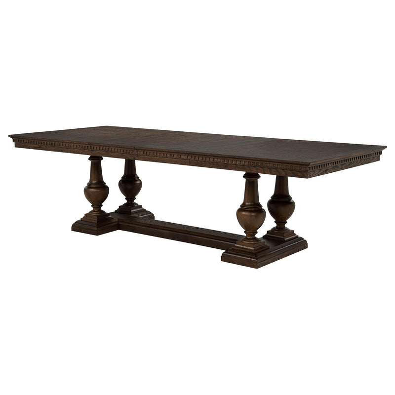 Ridgewell Rectangular Trestle Dining Table Dark Oak - detail 7