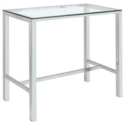 Tolbert 5-piece Bar Set with Acrylic Chairs Clear and Chrome - detail 3