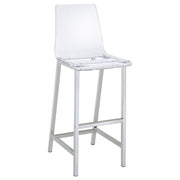 Tolbert 5-piece Bar Set with Acrylic Chairs Clear and Chrome - detail 4
