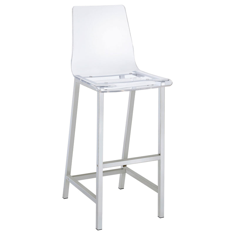 Tolbert 5-piece Bar Set with Acrylic Chairs Clear and Chrome - detail 4