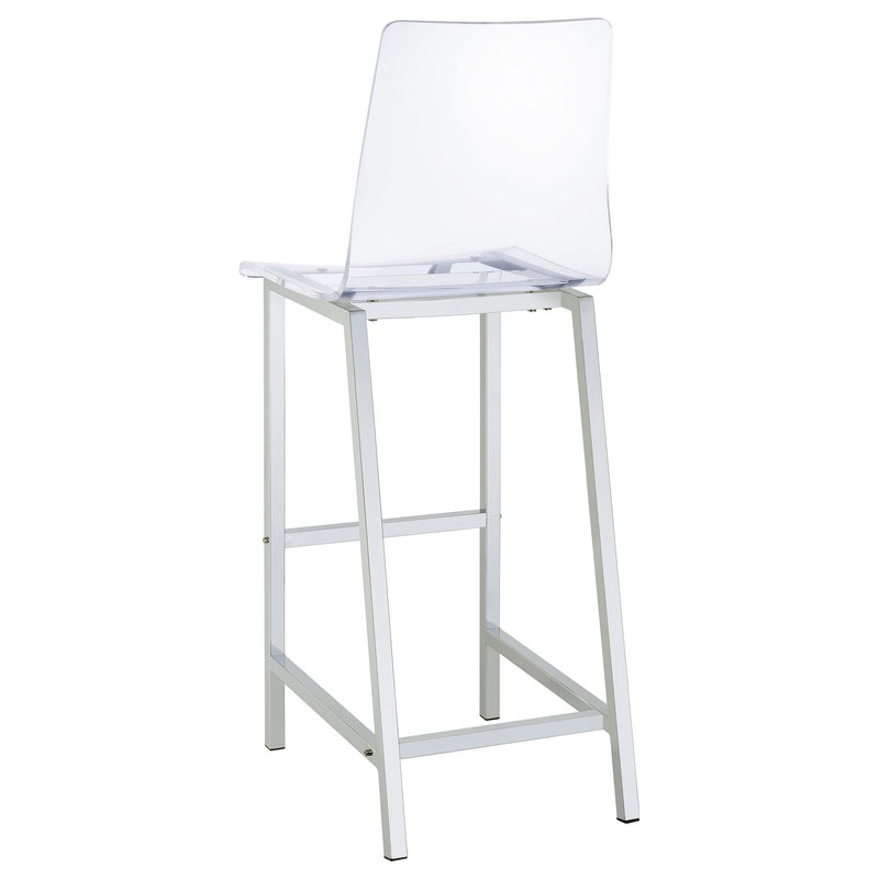 Tolbert 5-piece Bar Set with Acrylic Chairs Clear and Chrome - detail 5