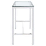 Tolbert Rectangular 47-inch Glass Top Pub Bar Table Chrome - detail 4