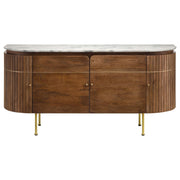 Ortega 4-door Marble Top Sideboard Buffet Cabinet Natural - detail 4