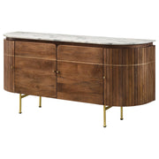 Ortega 4-door Marble Top Sideboard Buffet Cabinet Natural - detail 6