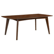 Malone 7-piece Rectangular Dining Table Set Dark Walnut - detail 3