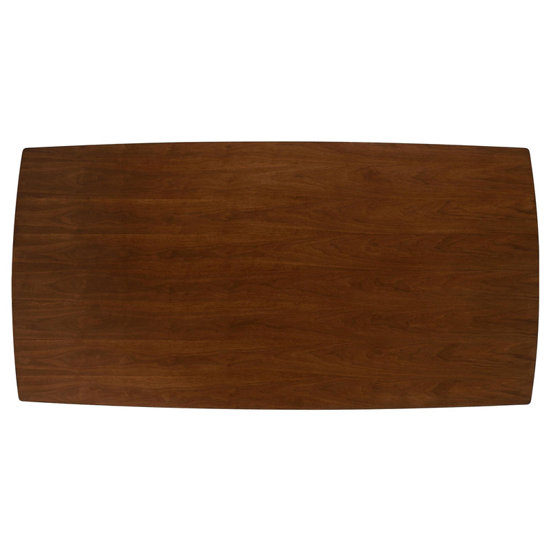 Malone 7-piece Rectangular Dining Table Set Dark Walnut - detail 4