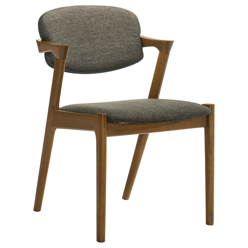 Malone Padded Wood Dining Arm Chair Dark Walnut (Set of 2) - detail 3