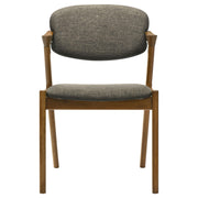 Malone Padded Wood Dining Arm Chair Dark Walnut (Set of 2) - detail 4