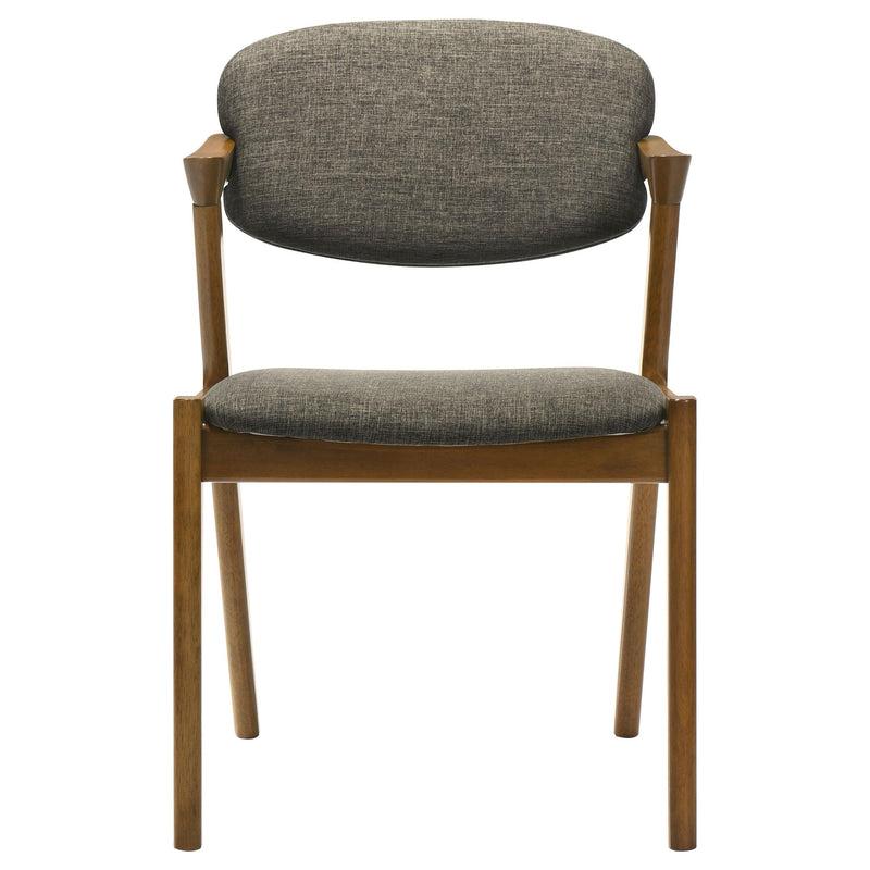 Malone Padded Wood Dining Arm Chair Dark Walnut (Set of 2) - detail 4