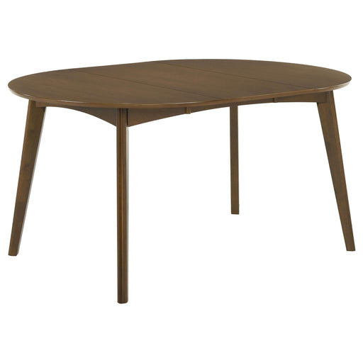 Jedda Oval 60-inch Extension Leaf Dining Table Dark Walnut - alternate view