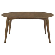 Jedda Oval 60-inch Extension Leaf Dining Table Dark Walnut - detail 3