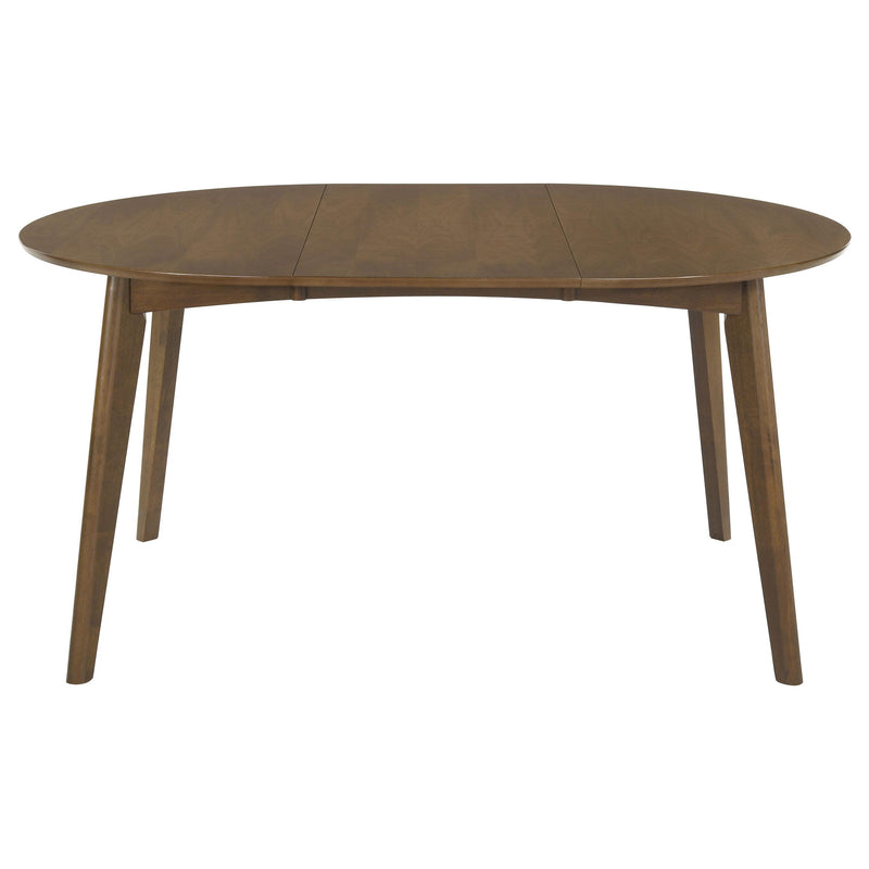Jedda Oval 60-inch Extension Leaf Dining Table Dark Walnut - detail 3