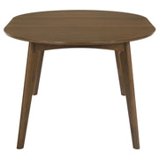 Jedda Oval 60-inch Extension Leaf Dining Table Dark Walnut - detail 4