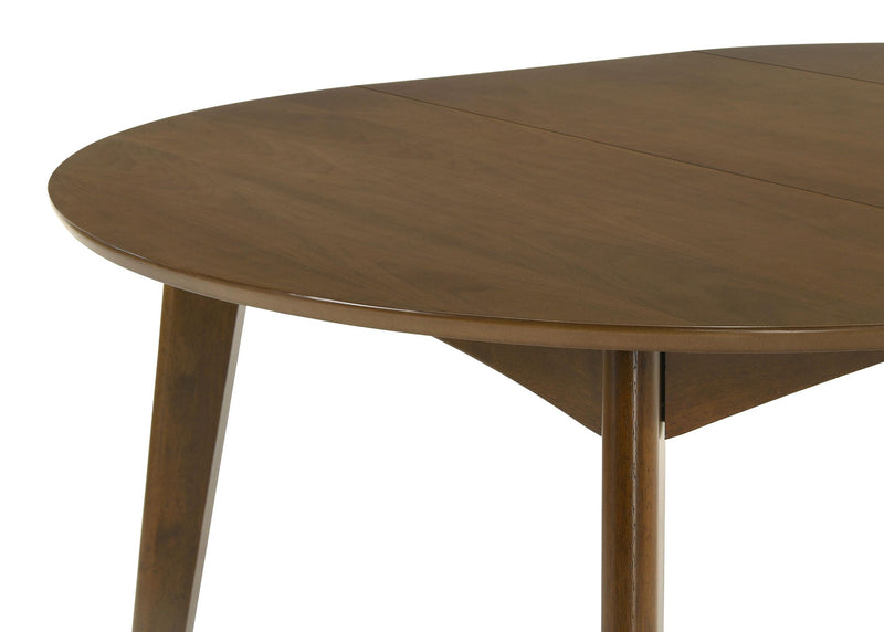 Jedda Oval 60-inch Extension Leaf Dining Table Dark Walnut - detail 5