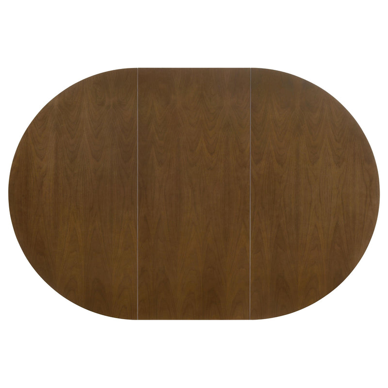 Jedda Oval 60-inch Extension Leaf Dining Table Dark Walnut - detail 6
