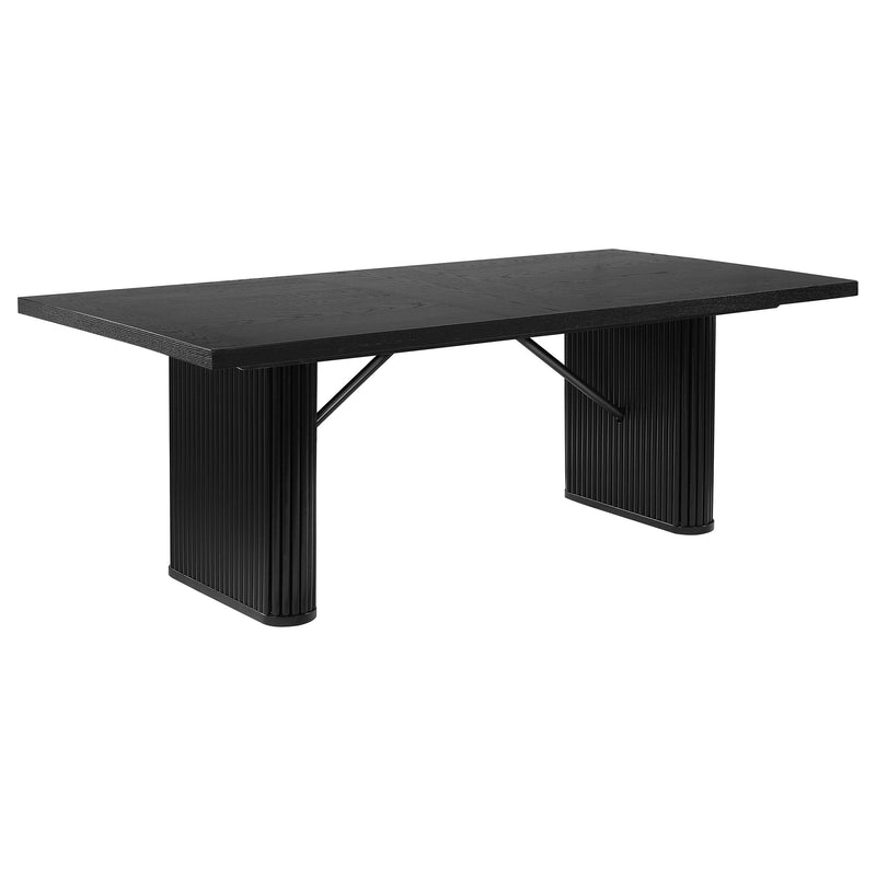 Catherine Rectangular 84-inch Wood Dining Table Black - alternate view