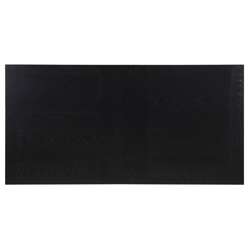 Catherine Rectangular 84-inch Wood Dining Table Black - detail 6