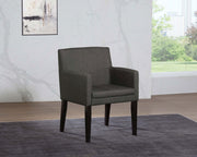 Catherine Upholstered Dining Arm Chair Grey (Set of 2) - alternate view