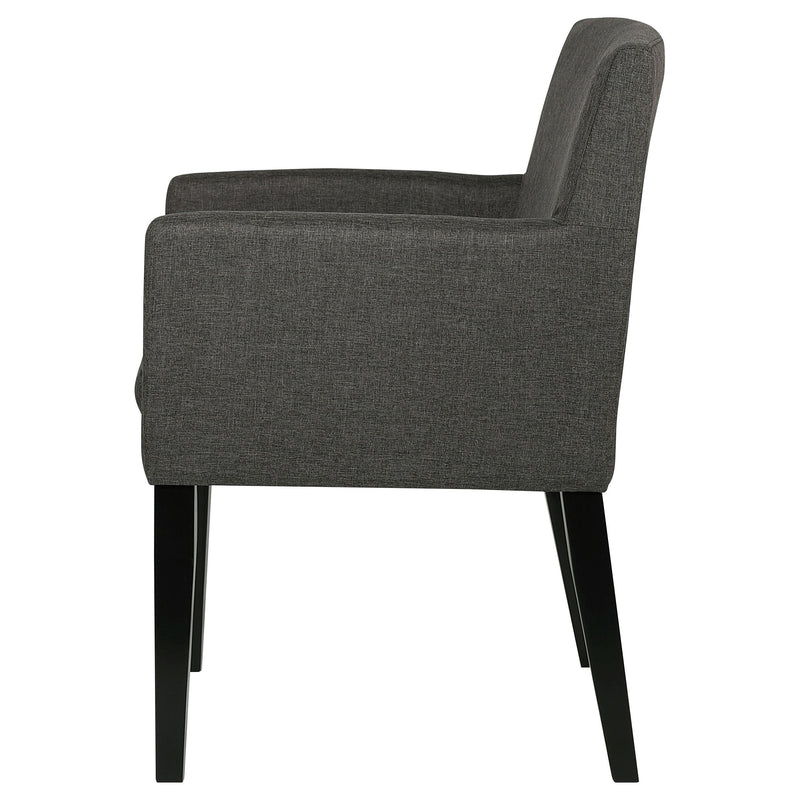 Catherine Upholstered Dining Arm Chair Grey (Set of 2) - detail 6