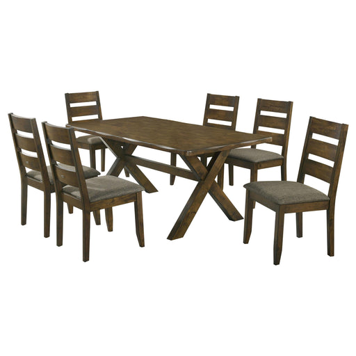 Alston 7-piece Rectangular Dining Table Set Knotty Nutmeg - alternate view